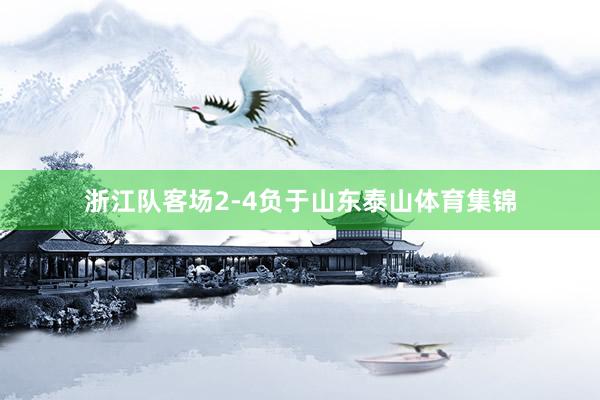 浙江队客场2-4负于山东泰山体育集锦