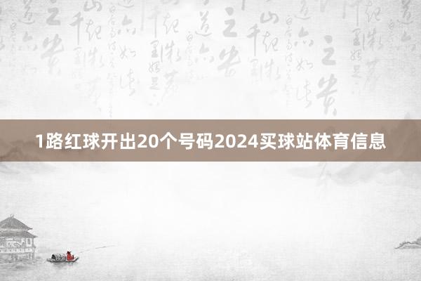 1路红球开出20个号码2024买球站体育信息