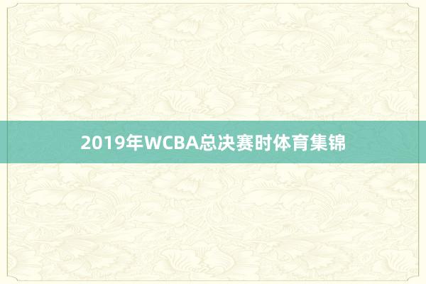 2019年WCBA总决赛时体育集锦