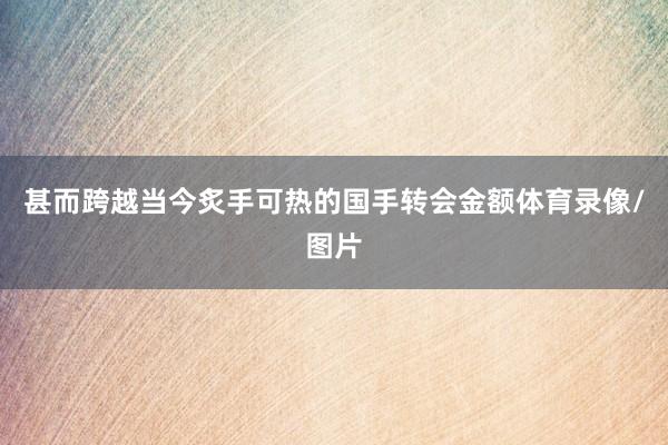 甚而跨越当今炙手可热的国手转会金额体育录像/图片