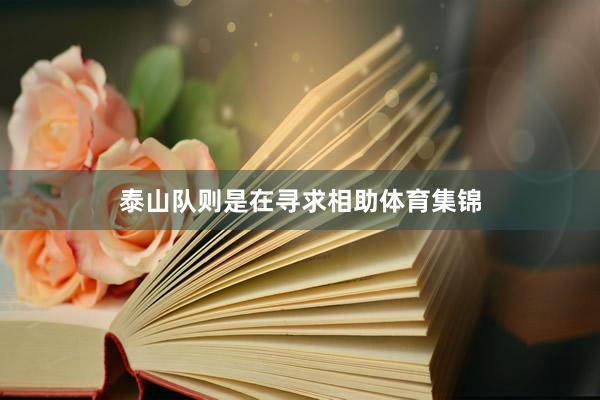 泰山队则是在寻求相助体育集锦