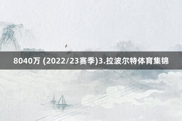 8040万 (2022/23赛季)3.拉波尔特体育集锦