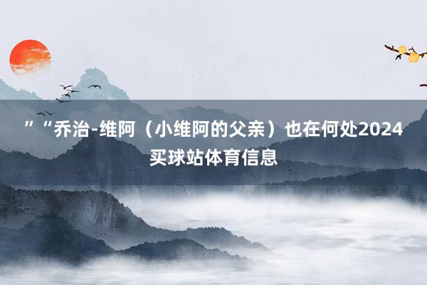 ”“乔治-维阿（小维阿的父亲）也在何处2024买球站体育信息