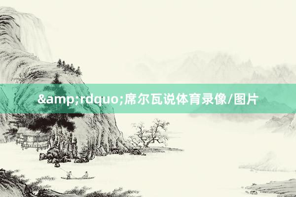 &rdquo;席尔瓦说体育录像/图片