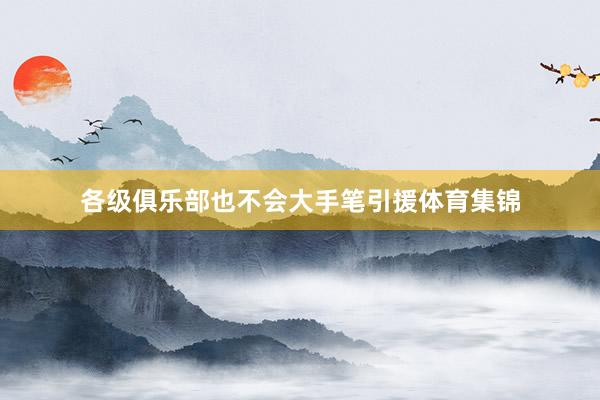 各级俱乐部也不会大手笔引援体育集锦