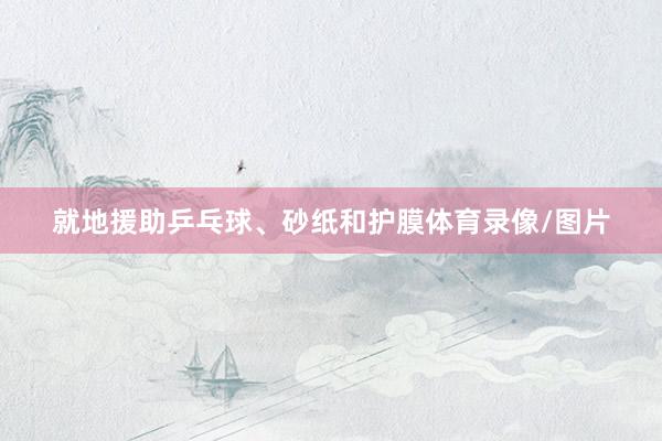 就地援助乒乓球、砂纸和护膜体育录像/图片