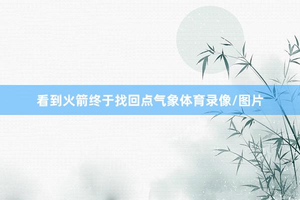 看到火箭终于找回点气象体育录像/图片
