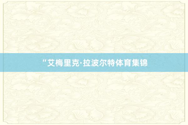 “艾梅里克·拉波尔特体育集锦