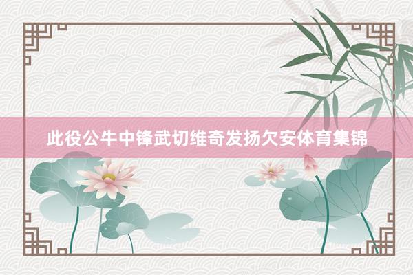 此役公牛中锋武切维奇发扬欠安体育集锦