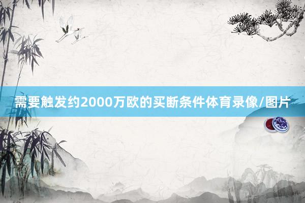 需要触发约2000万欧的买断条件体育录像/图片