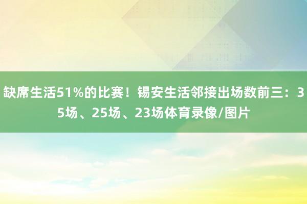 缺席生活51%的比赛!锡安生活邻接出场数前三:35场、25场、23场体育录像/图片