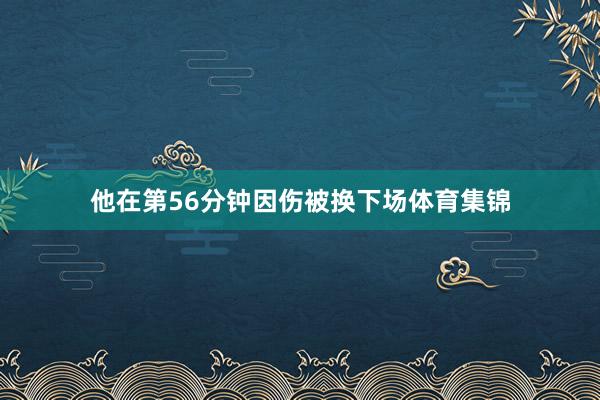 他在第56分钟因伤被换下场体育集锦
